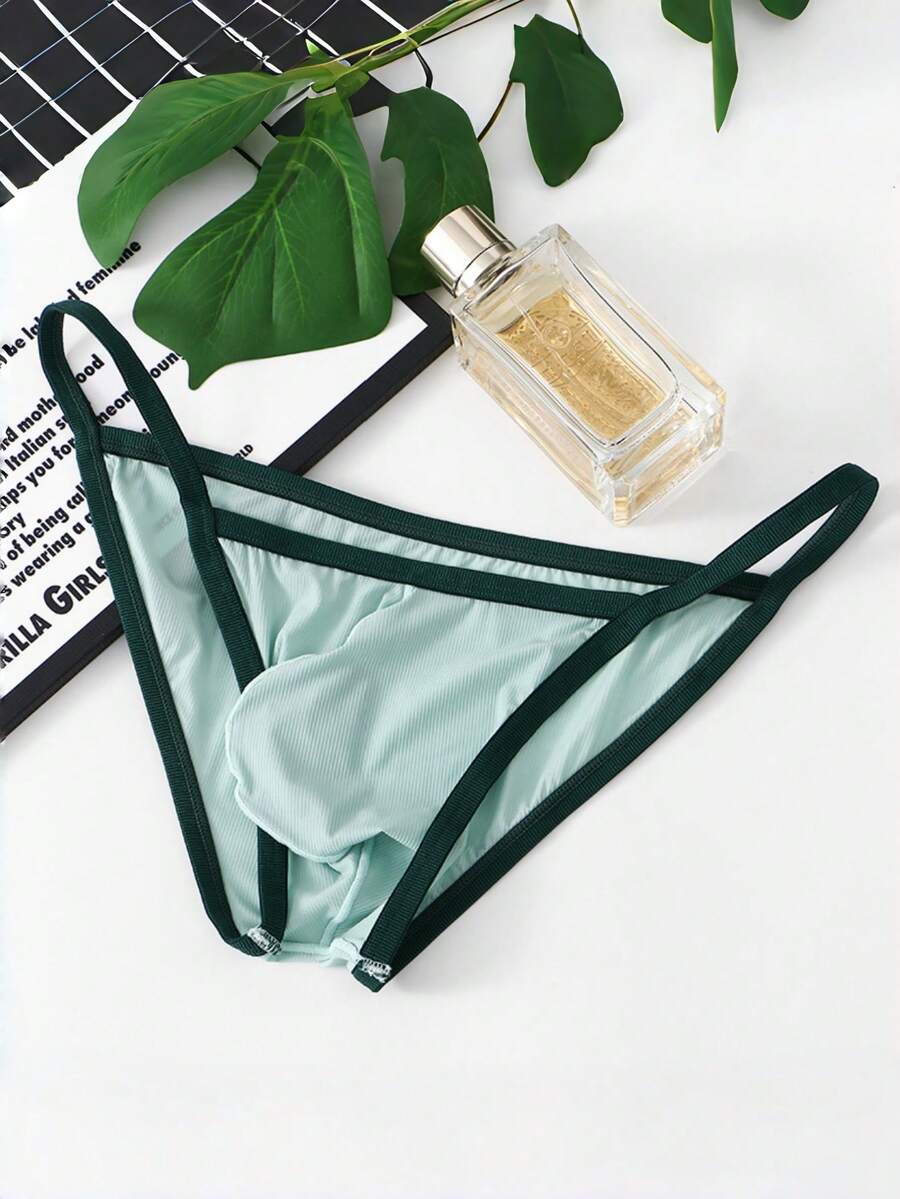 WENEZON 男士罗纹性感低腰三角裤，男士内裤，适合情侣约会，情侣礼物