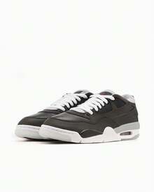 Nike AIR JORDAN 4 RM PRM UNISEX BLACK  FIRE RED-WOLF GREY-WHITE - Black/Wolf Grey/White/Fire Red - View 6