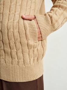 Manfinity CityGents Men's Casual Zip-Up Knitted Cardigan, Autumn/Winter