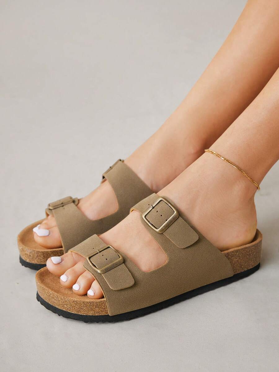 Solecia 女士休闲简约沙滩凉鞋，圣诞节必备