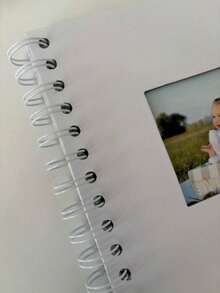 1pc, Scrapbook Photo Album With Black Inner Cowhide Paper Pages, 7x7 Inches, 20 Pages, DIY Notebook, Wedding Anniversary Memory, Travel, Guest, Christmas,Birthday, Valentine's Day Gift1pc, Scrapbook Photo Album Wi… - Multicolor - View 8