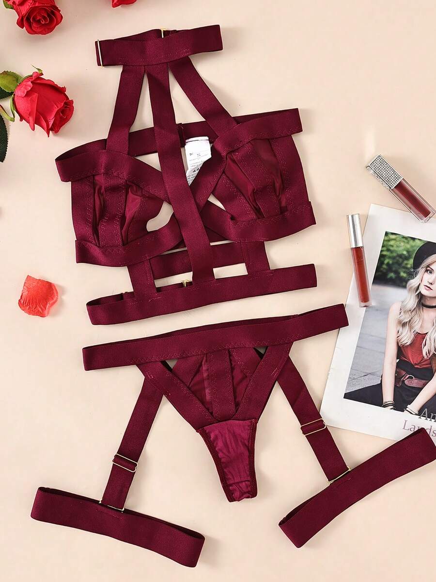 Plus Size Sexy Lingerie 4pcs/Set For Women
