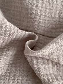 2pcs Baby Boy Soft Comfortable Fabric Cute Moon Embroidery Casual Long Sleeve Top And Pants Homewear Set Muslin Baby Clothes Toddler Two Piece Set Neutral Baby Clothes Unisex Baby Night Clothes - Grey - View 8