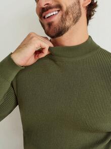 Manfinity CityGents 男士纯色圆领长袖休闲针织套头毛衣