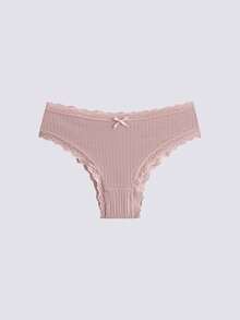 Loungeista 7pcs Comfortable Striped Cotton Bikini Panties Sexy Lingerie - Multicolor - View 10