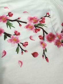 Resyla 女士休闲梅花印花常规圆领T恤 - 彩色 - 查看 4