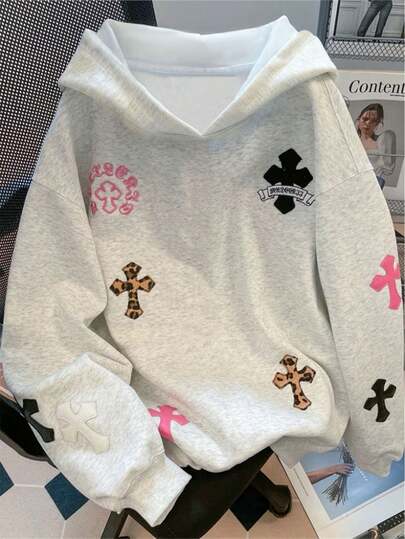 Resyla Women's Colorful Print Long Sleeve Casual Sweatshirt