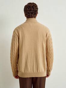 Manfinity CityGents Men's Casual Zip-Up Knitted Cardigan, Autumn/Winter