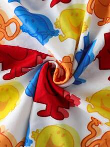 Mr Men Little Miss X SHEIN Young Girl Casual Daily Commute Fashionable Street Cute Cartoon All-Over Print Short Sleeve T-Shirt, Summer - Multicolor - View 6