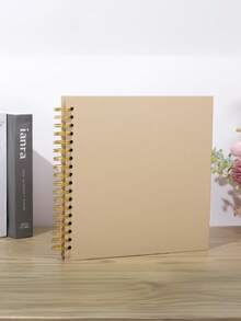SHEIN 8x8英寸/10x10英寸DIY剪贴簿相册40页/20张精装牛皮纸剪贴簿相册纪念册适用于婚礼和周年纪念家庭 - 黃色 - 查看 1