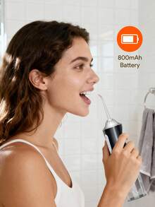 JMMO Water Dental Flosser Cordless Oral Irrigator With 4 Tips, Portable Travle Irrigation Cleaner Waterproof Electric Irrigador Dental For Teeth Cleaning - Multicolor - View 2