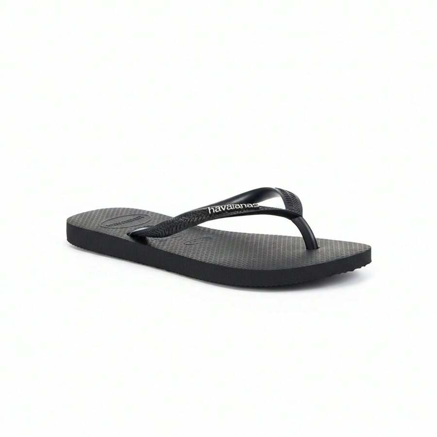Havaianas HAV. SLIM Dép xỏ ngón đế bằng thoải mái, dễ thương, tiện dụng hàng ngày cho nữ - màu đen - Xem 1