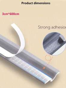 10m/8m/6m/4m/2m Self-Adhesive Weather Stripping Seal Strip - Plastic Door And Window Sealant For Wind, Dust, Heat, And Noise Insulation - Easy Installation(Grey) - Grey - View 15