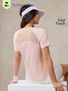 OutZeal 女士户外运动健身速干透气网眼修身圆领上衣