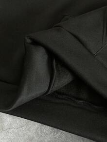 PAVTROS Conjunto casual de dos piezas con capucha y cordón, con impresión de letras, ropa de otoño para hombres - Negro - Ver 12