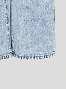 SHEIN ChillGRL Quần Jeans Denim Cho Bé Gái Tuổi Teen, Phong Cách Y2K Thêu Nơ Hồng, Ống Rộng Rộng, Chất Cotton Thoải Mái, Thích Hợp Mặc Hàng Ngày, Đi Học Và Đi Làm, Mọi Mùa - Rửa nhẹ - Xem 6