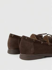 Sleekvia Women's Casual Versatile Commuting Simple Lace-Up Flats For Christmas - Coffee Brown - View 9