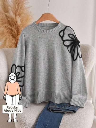 CosyJoli 大码秋冬针织上衣，保暖女上衣，秋冬休闲女上衣，毛线套头衫，可爱毛衣，秋冬女装