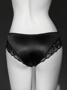 1 chiếc quần lót ren lấp lánh gợi cảm - màu đen - Xem 7