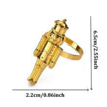 2Pcs/4Pcs/6Pcs/12Pcs Zinc Alloy Nutcracker Napkin Rings Are Suitable For Holidays, Everyday Use, Weddings, Parties, And Family Gatherings. - Multicolor - View 2
