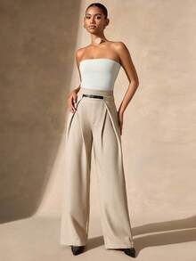 EURMUSE Women, Spring, Summer, Linen, Beige Casual,