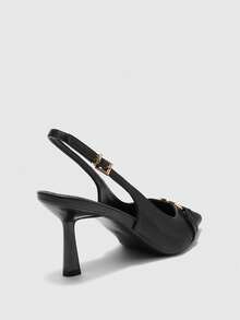 CUCCOO CHICEST Women's Pointed Toe Buckle Design Everyday Versatile Fashion High Heels - Black - View 8