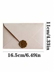 100pcs Envelopes, Office Envelopes, Wedding Invitation Cards, Western Business Invitation Letters, Holiday Gifts, Party Decoration Envelopes, Multi-Style & Multi-Color Wool-Feel, DIY Handmade Storage, Solid Color Invitations Back To School - Multicolor - View 5