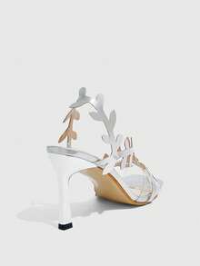 CUCCOO SZL Women's Square Toe Fashion High Heel Sandals For Party - Silver - View 3