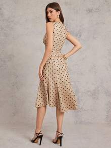 L'Amorae 女士波点手帕边低腰针织裙 - 彩色 - 查看 5