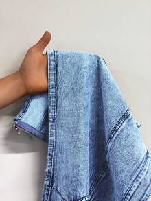 BamGleam Sexy Denim Jacket And Coat For Women, Suitable For Outings And Travel - Light Wash - View 8