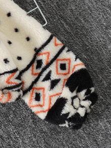 SHEIN 少女宽松休闲毛绒拉链长袖外套 - 彩色 - 查看 9