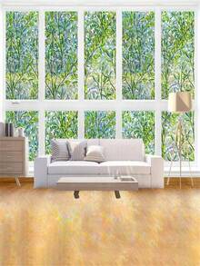 1Roll Window Privacy Film Stain Glass Window Film Rainbow Window Film Window Clings Non-Adhesive Reusable Decorative For Room - White - View 4
