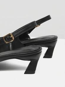 Mnmlis 女士优雅尖头通勤鞋 - 黑色 - 查看 2