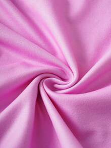 Mr Men Little Miss X SHEIN Young Girl Letter & Cartoon Graphic Round Neck Long Sleeve T-Shirt And Pants Set - Multicolor - View 6