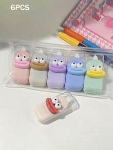 6pcs/Set Cartoon Macaron Correction Tape For School And Office Supplies Back To School