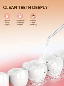 JMMO Water Dental Flosser Cordless Oral Irrigator With 4 Tips, Portable Travle Irrigation Cleaner Waterproof Electric Irrigador Dental For Teeth Cleaning - Multicolor - View 5