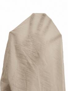 SHEIN Frenchy Áo thun trơn màu mùa hè có họa tiết ren vá và cổ chữ V, chất liệu cotton tre thấm nước, thoải mái và thoáng khí, thích hợp mặc đi làm hàng ngày, mặc đi nghỉ, mùa cưới - Màu be - Xem 7