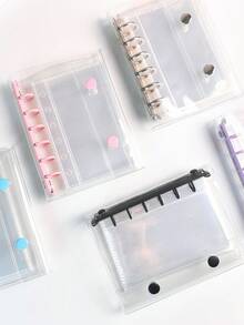 A7 Transparent Portable File Folder With Double Snap Design, Can Store Beautiful Photos, Can Be Used As Photo Album, Money Saving, Stationery, Notebook, Sticker Book, Office Supplies, School Supplies, Back To School - Multicolor - View 3