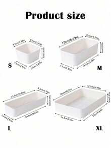 Boîte de rangement en plastique blanc 4 6 5 9 pièces Ensemble d'organisateurs à tiroirs Plateau multifonctionnel pour salle de bain, coiffeuse, maquillage, cosmétiques, chambre, cuisine, bureau, petits outils. Solution de rangement et de décoration pour la maison - Blanc - Voir 25