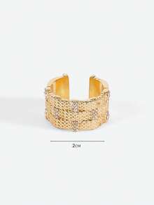 Opalesca 1 chiếc nhẫn hở bản rộng sang trọng bằng kim loại đồng dành cho nữ, kiểu dáng cao cấp, phù hợp cho nữ đeo hàng ngày, phối đồ, phong cách cổ điển, phụ kiện cưới, trang sức phương Tây, phong cách thần tiên/cổ tích, đính ngọc trai, thích hợp cho mùa thu đông. - Nhiều màu - Xem 7