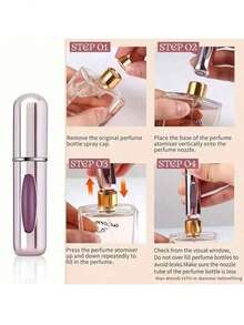 1/3/5/10/15 chai nước hoa du lịch có thể nạp lại, bình xịt du lịch 5ml, bình đựng nước hoa bỏ túi, bình xịt khi đi du lịch - Nhiều màu - Xem 6