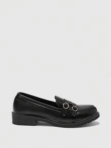 CUCCOO BIZCHIC Mocasines planos versátiles y casuales para uso diario y de oficina - Negro - Ver 2