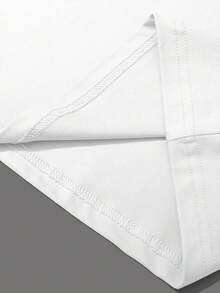 Manfinity Homme Men's Letter Print Round Neck Short Sleeve Casual Versatile T-Shirt - Multicolor - View 6