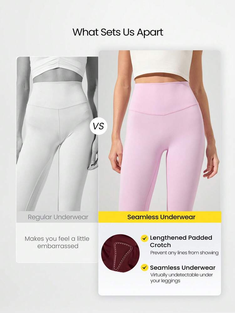 2 Packs Bye Bye Lines Lightweight Breathable Stretchy Seamless High-Waist Foam Pads Briefs Underwear Daily Casual Wear