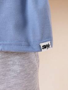 SUMWON Oversized Jungen Langarm Sweatshirt mit Rundhalsausschnitt und Jogginghose Co-Ord Set mit internationalem Champion Club Grafik-Muster, elastischer Taille Trainingsanzug für den Urlaub - Blau - Übersicht 6