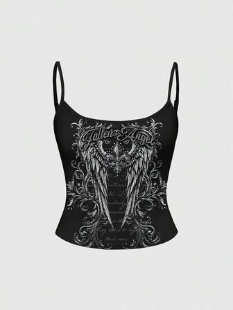 Grunge Punk Canotta bianca con stampa all-over (IP disponibile)