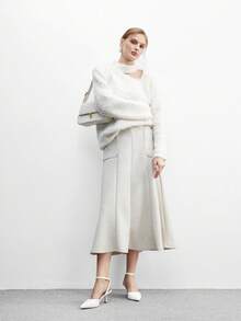 CUCCOO BIZCHIC Zapatos de tacón de punta elegantes y de moda para mujer, versátiles para ir al trabajo - Blanco - Ver 10