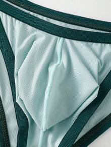 WENEZON 男士罗纹性感低腰三角裤，男士内裤，适合情侣约会，情侣礼物