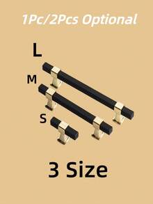 1PC/2Pcs Black/Golden Extend Aluminum Alloy Cabinet Door Handle, Modern Simple European Style Wardrobe Drawer Pull - Black - View 12