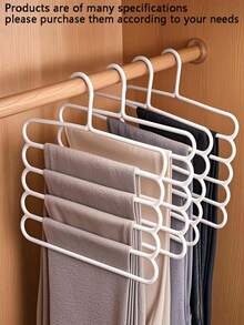 10-Piece/8-Piece/5-Piece/4-Piece/2 Pieces/1-Piece Wardrobe Storage Rack, 5-Tier Plastic Scarf Rack, Trouser Rack